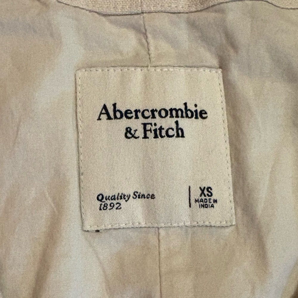 Abercrombie & Fitch Cream Linen-Cotton Dress. Size XS - Picture 3 of 8